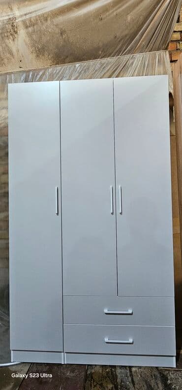 Шифоньер, Новый, Прямой, цвет - Белый, ЛДСП