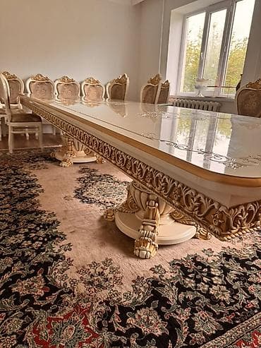 столы для дома: Стол для зала, Не раскладной, Прямоугольный — 4