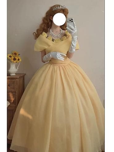 на выпускной: Вечернее платье, Пышное, Длинная модель, Без рукавов, Шлейф, S — 2