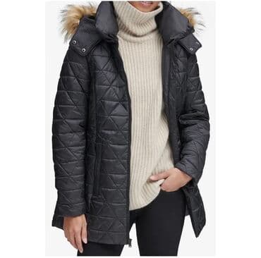 Айымдардын кийими: MARC NEW YORK. Стеганая куртка с отделкой из искусственного меха на — 2