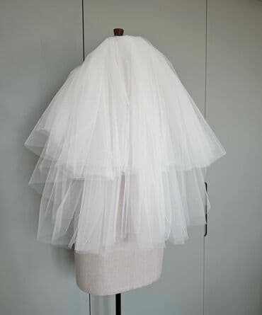 свадебное платья для беременных: Фата на гребне + подъюбник с hoops (кринолин) Фата: - Крепление — 1