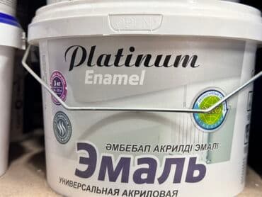 национал краска: Белая акриловая эмаль Platinum в ведре весом 3 кг. Подходит для — 1