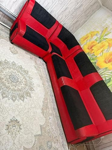 кухонный уголок: Кухонный мягкий уголок, цвет - Красный — 3