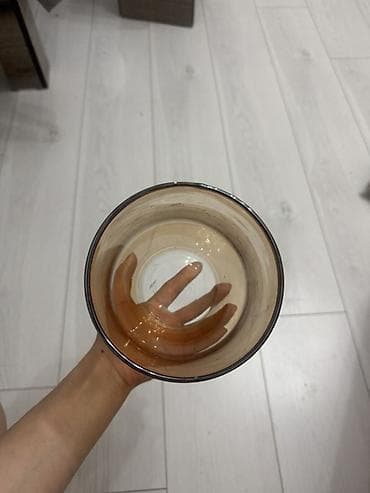 Декор жана интерьер: Стеклянная ваза цилиндрической формы - Материал: стекло - Цвет — 3