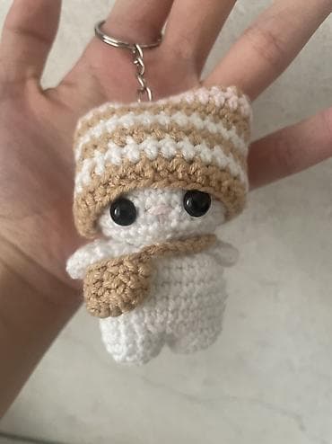 kipling monkey: Брелок, Текстиль, Новый, цвет - Белый — 2