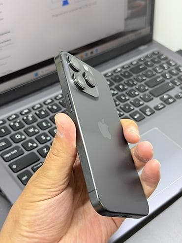 iphone 13 pro max osh: IPhone 15 Pro, Б/у, 128 ГБ, Black Titanium, Защитное стекло, Чехол, 87 % — 5
