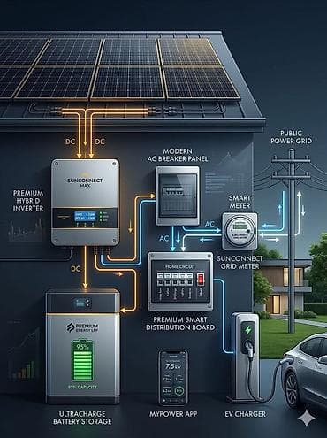 хайбрид конвертор: Гибридный инвертор для солнечных панелей Growatt SPF 6000 ES Plus + — 2
