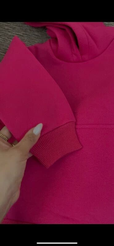 оборудование для нижнего белья: Худи/свитшот ярко‑малинового цвета с начёсом - Тёплый плотный — 3