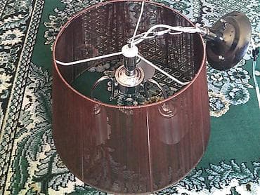 Люстралар: Продаю красивую 3х рожковую люстру, б/у. Люстра- абажур в рабочем — 7