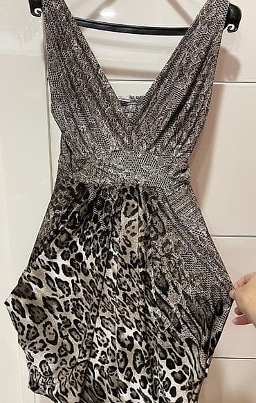 real techniques: Набор женской одежды — 4 вещи. 1) Платье Monsoon, бежево-серое с — 7