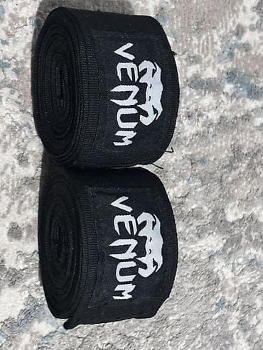 ош одежда: Боксерские бинты Venum, черные, пара. - Назначение: защита кистей и — 1