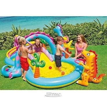 Бассейны: Надувной игровой центр INTEX 57135 "Динолэнд" - отличный подарок для — 2