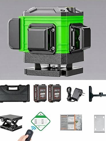 3д пол: Лазерный уровень зелёный луч16 линий, и 12линий дальность луча 30 — 3