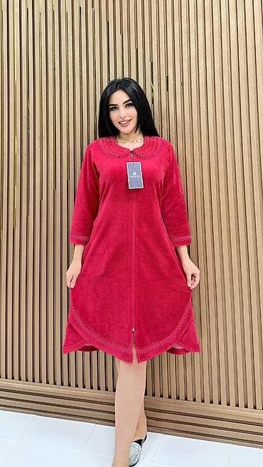 Пляж үчүн кийимдер: Платье женское, асимметричный крой - Лаконичный силуэт с мягко — 1