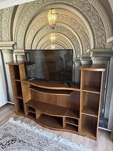шкафчик для офиса: Тумба и подставка для телевизора, Напольная, ЛДСП, цвет - Коричневый — 2