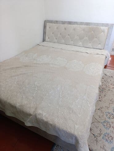 спальный гарнитур адель: Спальный гарнитур, Б/у, Двуспальная кровать, Кыргызстан, Бесплатная доставка, цвет - Серый — 2