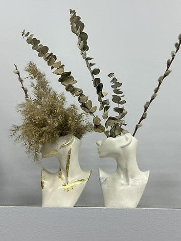 модные маски: Декоративные вазы в современном стиле - Скульптурные вазы-бюсты — 5