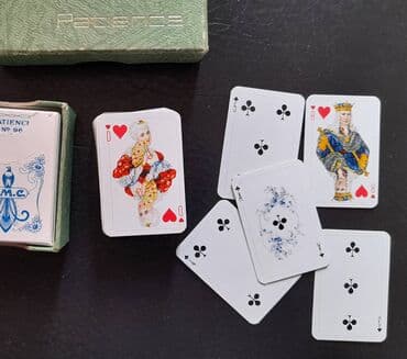 монеты разных стран: Игральные карты PATIENCE №96, 2 колоды, миниатюрные размером со — 3