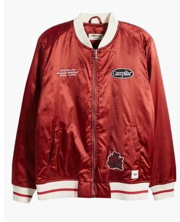 куртки италия: CATERPILLAR. Университетская атласная куртка Illinois. Создайте — 5