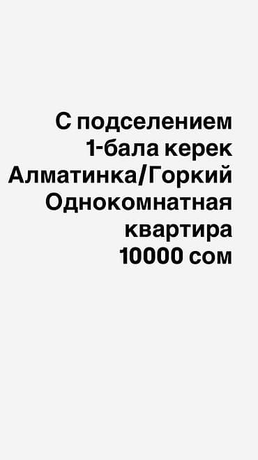 Бөлмөлөрдү ижарага берүү: Сдается однокомнатная квартира с подселением в районе — 1