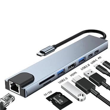 USB C HUB 8 IN 1: Адаптер-концентратор USB-C совместим со всеми