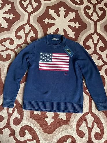 soft shell: Мужской свитер, M, Polo Ralph Lauren, Новый, цвет - Синий, Самовывоз — 5