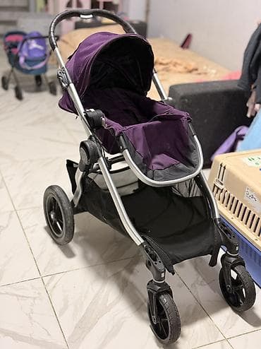baby jogger: Коляска, цвет - Фиолетовый, Б/у, Самовывоз, Платная доставка — 1