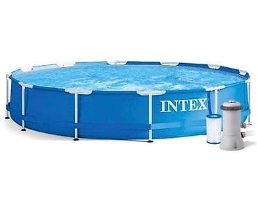 Спорт и хобби: Бассейн каркасный INTEX + фильтр-насос 220В, 3,66х0,76 м (28212) — 2
