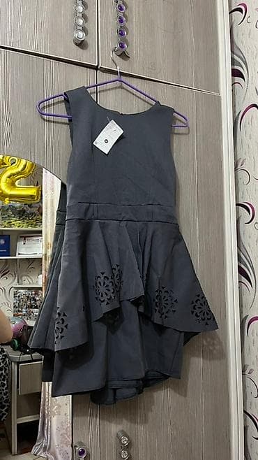 Детское платье, цвет - Серый, Новый
