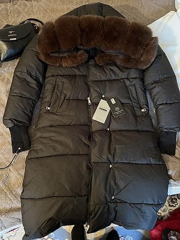 Кофталар, свитерлер: Пуховик, Узун модель, Аңтери менен, L — 2