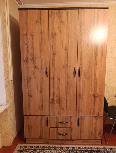 Кухонные шкафы: Шкаф для одежды, Б/у, Прямой, ЛДСП — 1