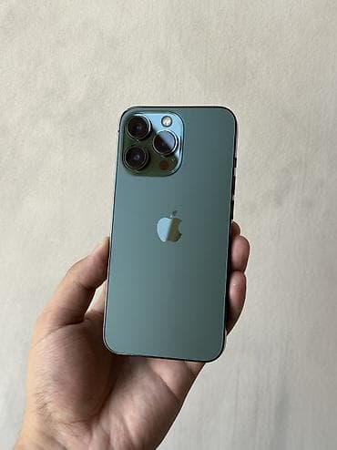 Техника и электроника: IPhone 13 Pro, Б/у, 128 ГБ, Alpine Green, Защитное стекло, Чехол, 80 % — 1
