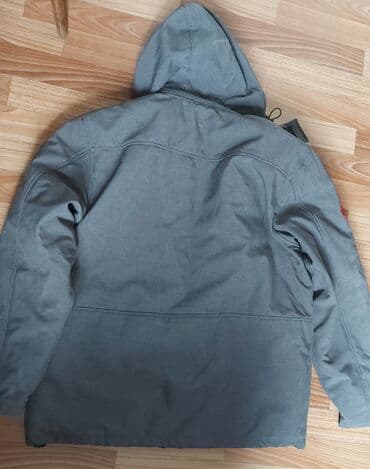 tech fleese: ЗИМНЯЯ мужская куртка тёмно-серого цвета, с отстёгивающимся подкладка — 2