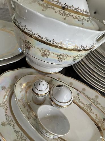 сервиз на 12 персон: Богато и изысканно! Перламутр с позолотой! 😍 Новый столовый сервиз на — 2