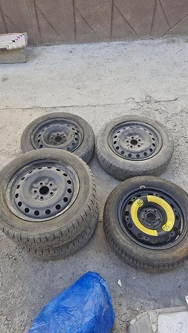15 казан диска: Колеса в сборе 185 / 60 / R 15, Зима, Б/у, Комплект, Легковые, Железные — 4