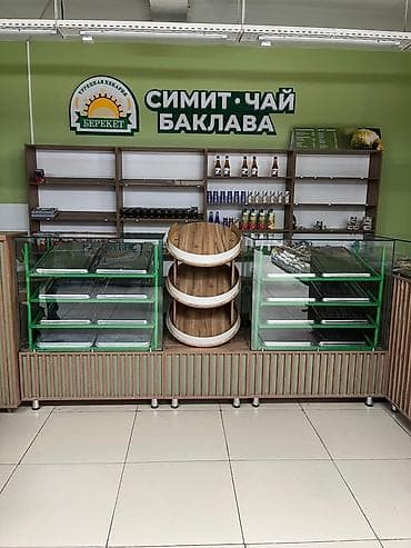 Соода жабдуулары: Оборудование для пекарни/кафе: модульная линия витрин и стеллажей — 1