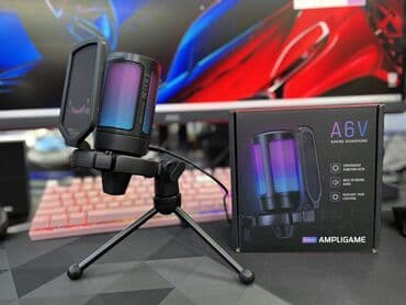 колонка комбик: Конденсаторный микрофон fifine ampligame A6V RGB подсветка Сенсорные — 3