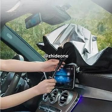 Спорт жана эс алуу: Солнцезащитный зонт для автомобиля 140х80 в чехле с прорезью под — 3