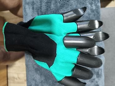 бий ком: Садовые перчатки с когтями для копки и посадки - Перчатки с прочными — 1