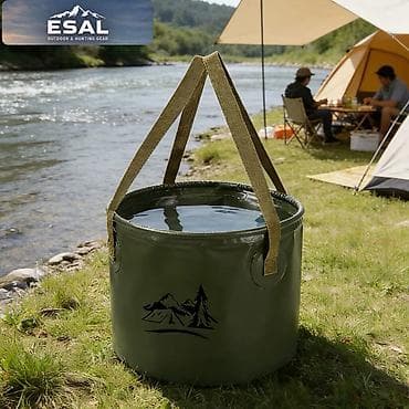 складной тазик для стирки: Складное ведро ESAL для кемпинга и охоты - Тип: переносная складная — 1