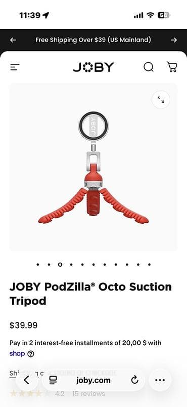 Техника жана электроника: JOBY PodZilla Octo Suction Tripod — универсальный держатель-трипод для — 5