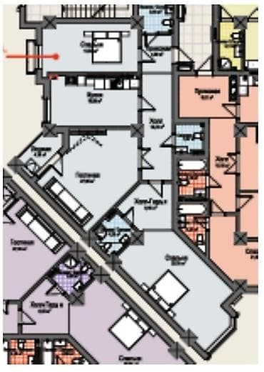 pro group: 3 комнаты, 135 м², 5 этаж, ПСО (под самоотделку) — 2