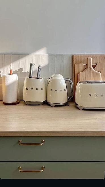 Техника и электроника: Набор кухонной техники Smeg в ретро-стиле, цвет кремовый Состав: - — 1