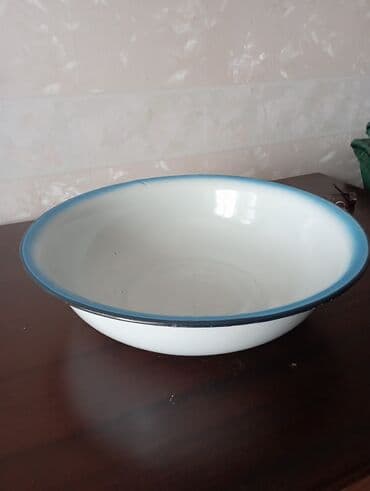 эмалированный таз: Эмалированная миска (таз) классической формы. - Материал: сталь с — 1