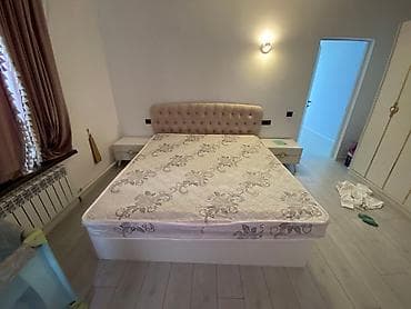 Спальный гарнитур, Новый, Двуспальная кровать, Комод, Трюмо, Самовывоз, цвет - Белый