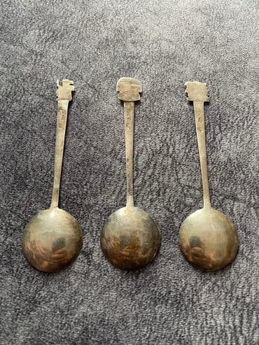 продаю медали: Ложки для специй. Серебро. Мексика. 1955 г. Набор из 3 винтажных — 2