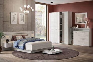 спальный гарнитур адель: Спальный гарнитур, Новый, Двуспальная кровать, Комод, Тумба, В рассрочку, Бесплатная доставка — 1