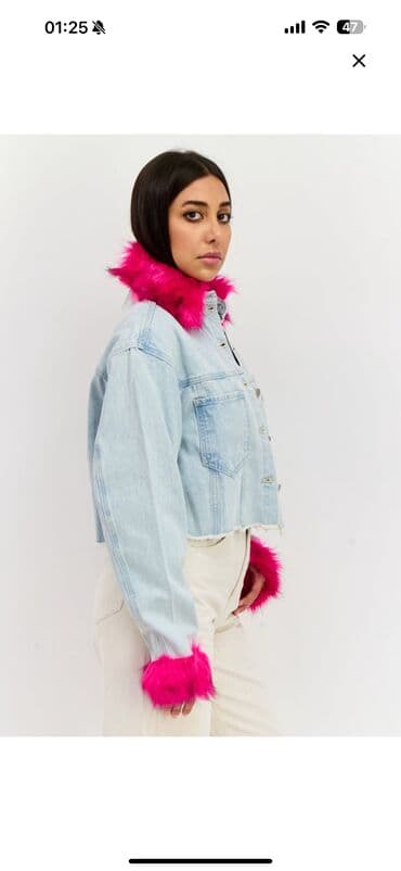 куртка норт фейс: Джинсовая куртка, Свободная модель, Осень-весна, S — 3