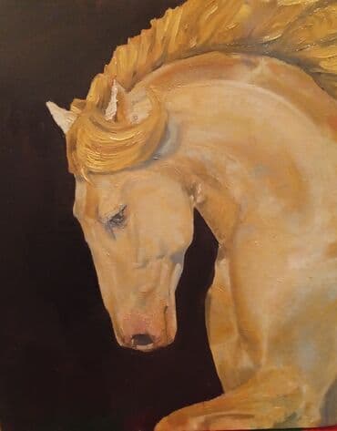 белый конь: Картина «белая Лошадь» — авторская масляная живопись на холсте. размер — 2