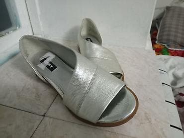 кан кен: Босоножкалар, 36.5, DKNY, Колдонулган, түсү - Алтын, Акылуу жеткирүү — 4